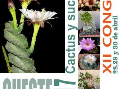 XII Congreso Cheste Cactus y Suculentas. Cartel del evento.